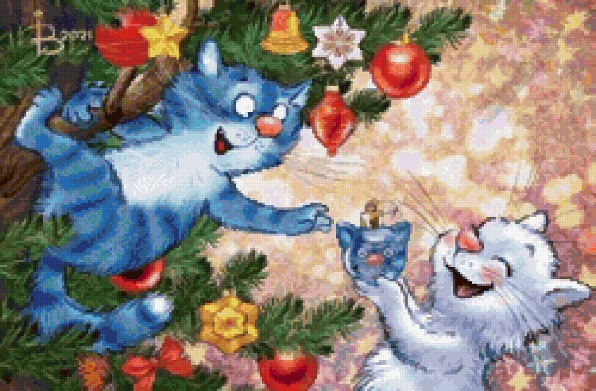 Новый год - коты, зенюк - предпросмотр