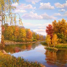 Схема вышивки «Река Ока»