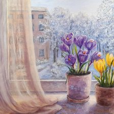 Схема вышивки «Ожидание весны»