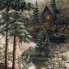 Схема вышивки «Ясная ночь»