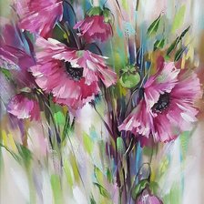 Схема вышивки «Маки»