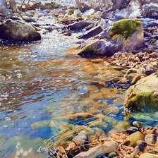 Схема вышивки «Весенний ручей»