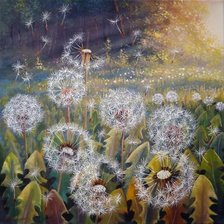 Схема вышивки «Одуванчики»