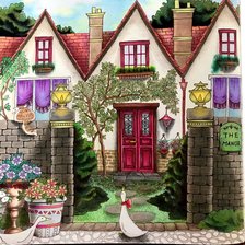 Схема вышивки «Домик»