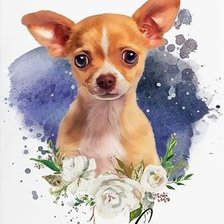 Схема вышивки «Watercolor Pet»