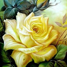 Схема вышивки «Желтая роза»