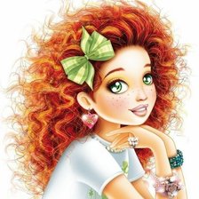 Схема вышивки «Зеленоглазая кудряшка»