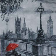 Схема вышивки «Дождь в Париже»