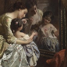 Схема вышивки «Перед зеркалом»