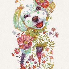 Схема вышивки «Animals Watercolor Flower Arrangements»