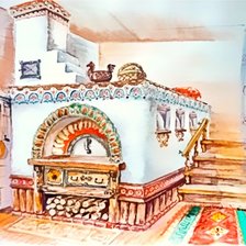 Схема вышивки «Русская печь»