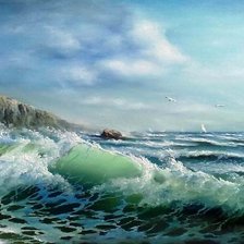 Схема вышивки «Море»