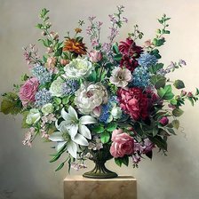 Схема вышивки «цветочный букет»