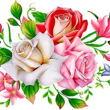 Схема вышивки «Цветы и бабочки»