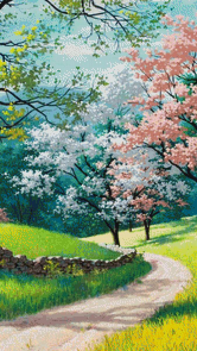 Весна - сад, цветущие деревья - предпросмотр