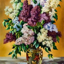 Схема вышивки «букет сирени»