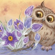 Схема вышивки «Филин.»