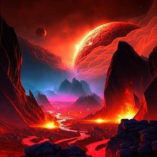 Схема вышивки «Космический пейзаж.»