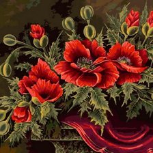 Схема вышивки «Красные маки»