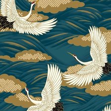 Схема вышивки «Журавли в небе»