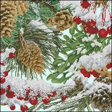 Схема вышивки «зима»