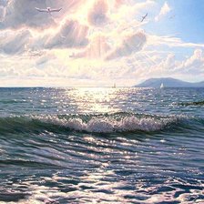 Схема вышивки «Море»