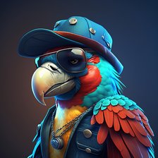 Схема вышивки «Попугай.»