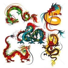 Схема вышивки «подушка драконы»