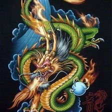 Схема вышивки «дракон»