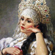 Схема вышивки «Русская красавица»