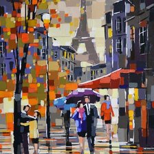 Схема вышивки «дождь»