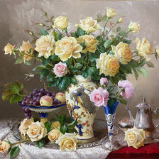 Схема вышивки «Чайные розы»