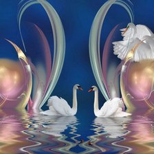 Схема вышивки «Царство Лебедей»