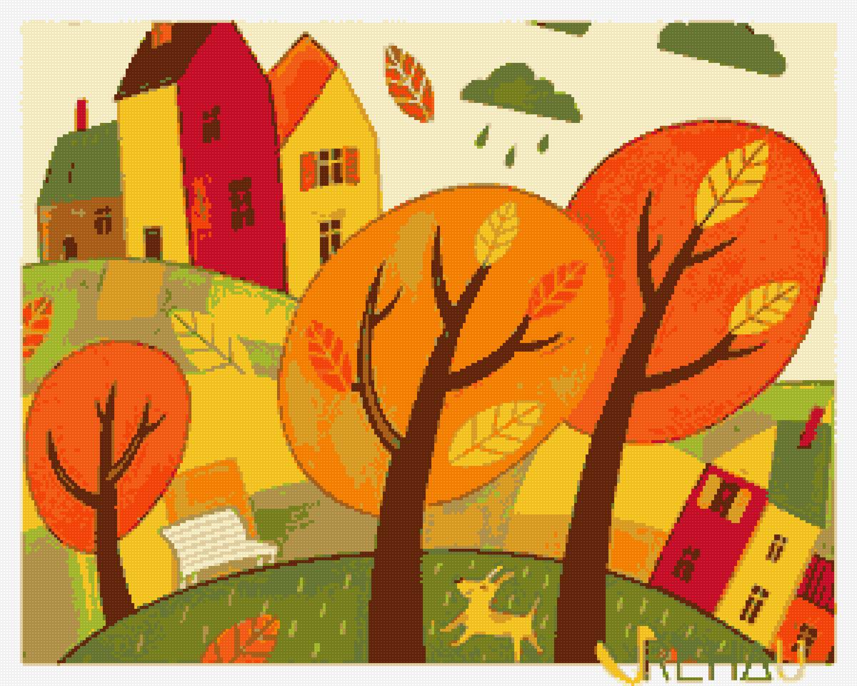 Осень - дождь, осень, природа - предпросмотр