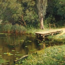 Схема вышивки «Заросший пруд»