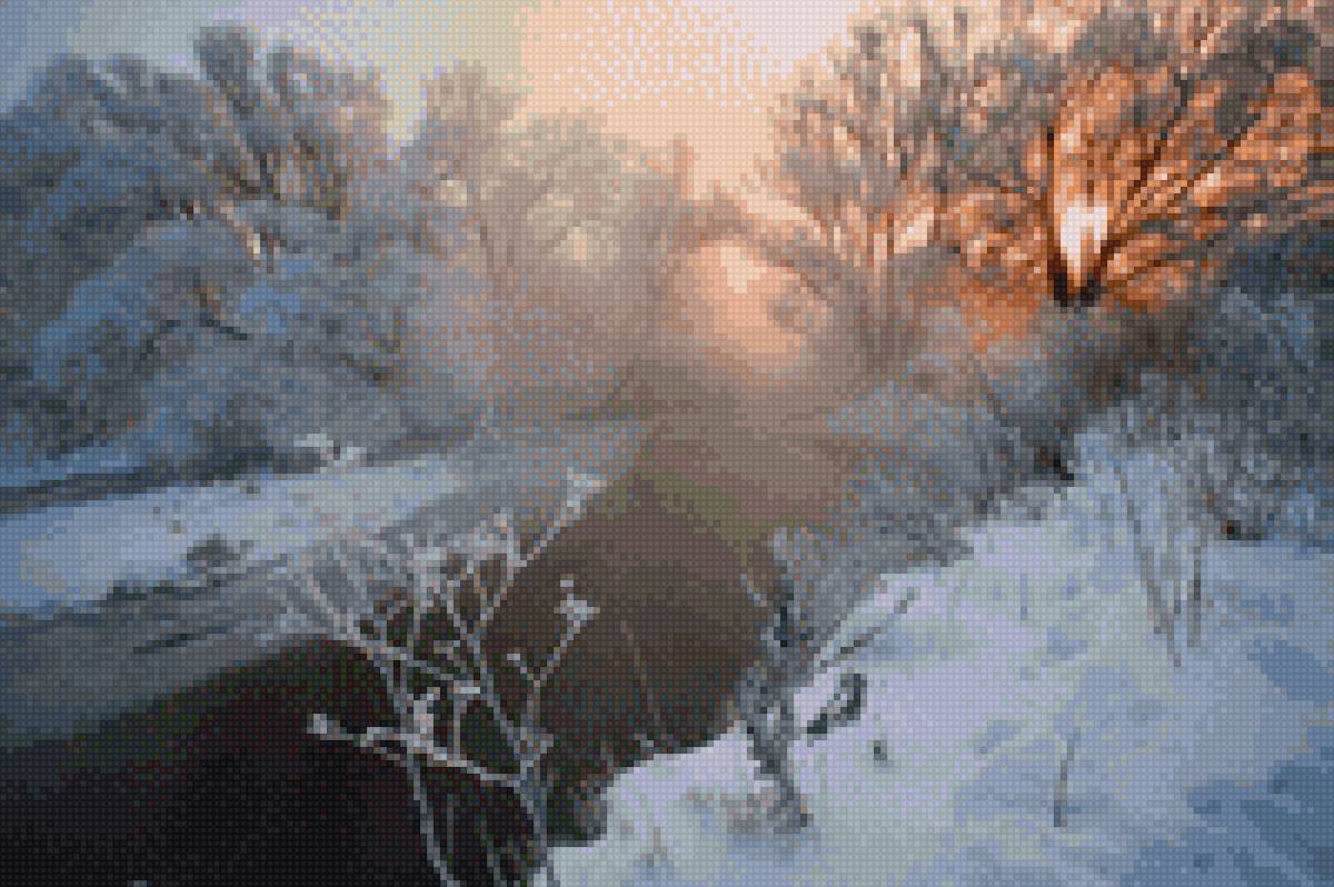 Зима - зима, пейзаж - предпросмотр