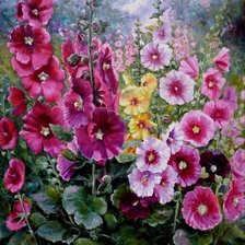 Схема вышивки «Мальвы»