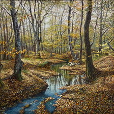 Схема вышивки «Лесная речушка»