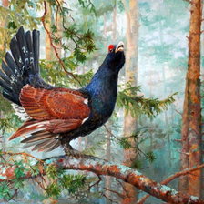 Схема вышивки «Песня глухаря»