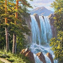 Схема вышивки «водопад»