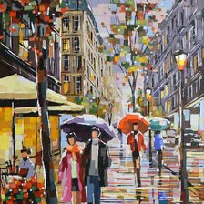 Схема вышивки «дождь»