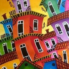 Схема вышивки «город»