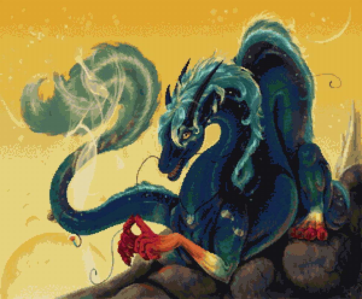 синий дракон - предпросмотр