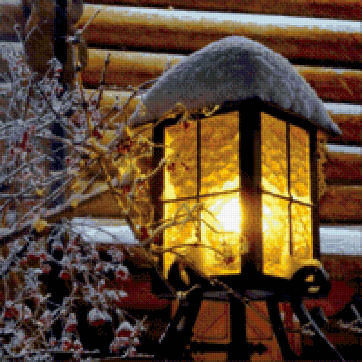 фонарь - зима, фонарь - предпросмотр