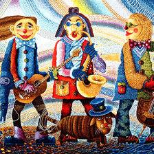 Схема вышивки «веселые музыканты»