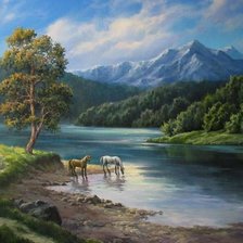 Схема вышивки «Ручей»