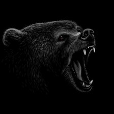 Схема вышивки «Оскал медведя»