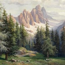 Схема вышивки «в горах»