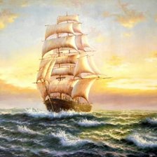 Схема вышивки «корабль»