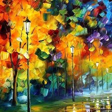 Схема вышивки «Осенний бульвар»